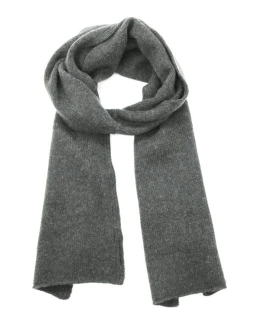 Portolano Gray Cashmere Jersey Scarf for men