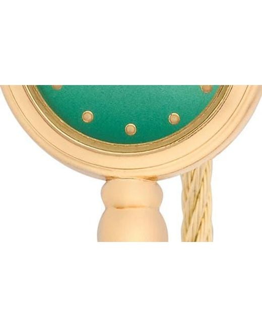 BCBGMAXAZRIA Green Sienna Cable Bangle Watch for men