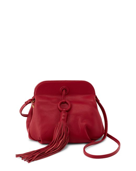 Hobo International Red Birdy Tassel Leather Crossbody Bag In Scarlet At Nordstrom Rack