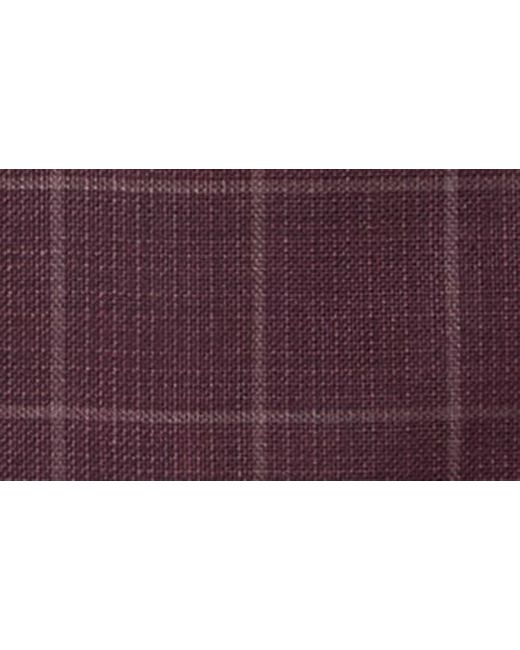 John Varvatos Purple Bedford Windowpane Wool Sport Coat for men