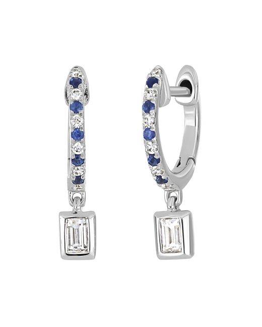 Bony Levy White El Mar Diamond & Sapphire Drop Earrings