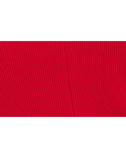 London Times Red Ottoman Grommet Sleeveless Midi Dress