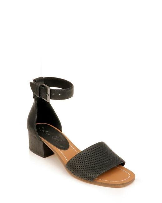 Splendid Black Lambert Ankle Strap Sandal