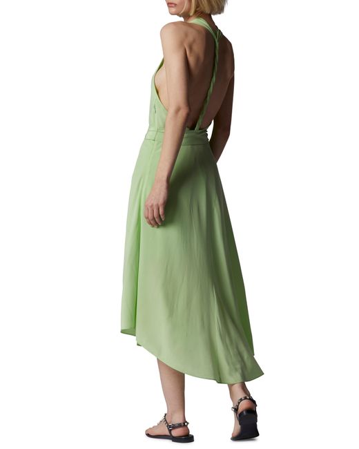 Equipment Green Alejandra Halter Silk Maxi Dress