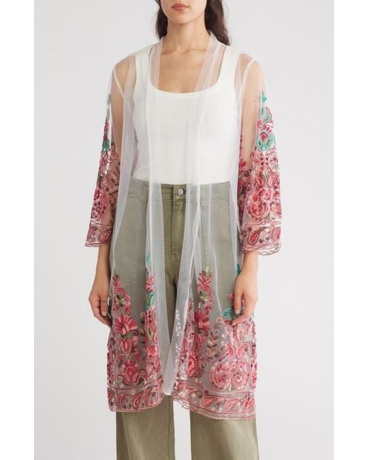 Forgotten Grace White Embroidered Duster