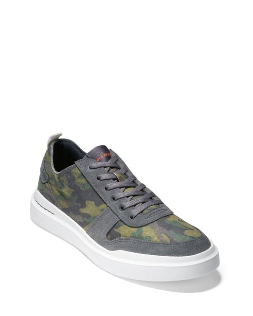Cole Haan Grandpro Rally Camo Print Canvas Court Sneaker In Camo