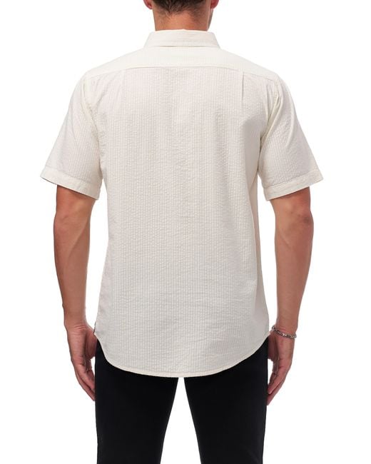 Ezekiel White Amped Short Sleeve Woven Shirt for men