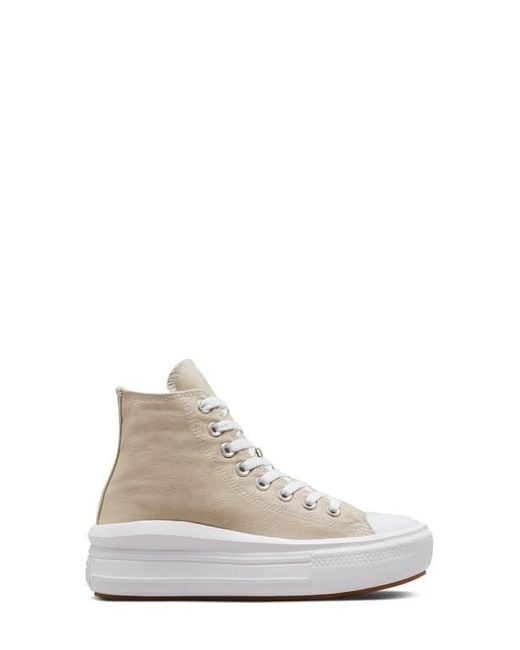 Converse White Chuck Taylor All Star Move High Top Platform Sneaker