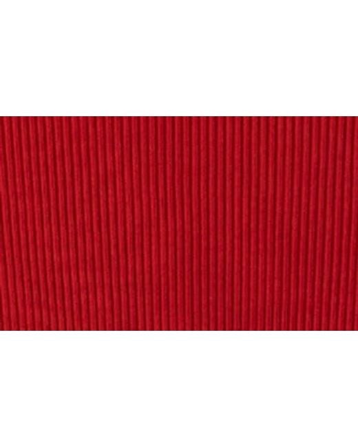 Jared Lang Red Ribbed Crewneck Sweater for men