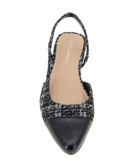 BCBGeneration Black Tillie Slingback Cap Toe Pump