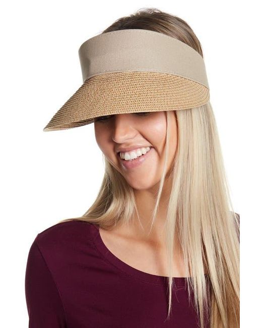 Nordstrom Rack Natural Mixed Media Paper Straw Visor
