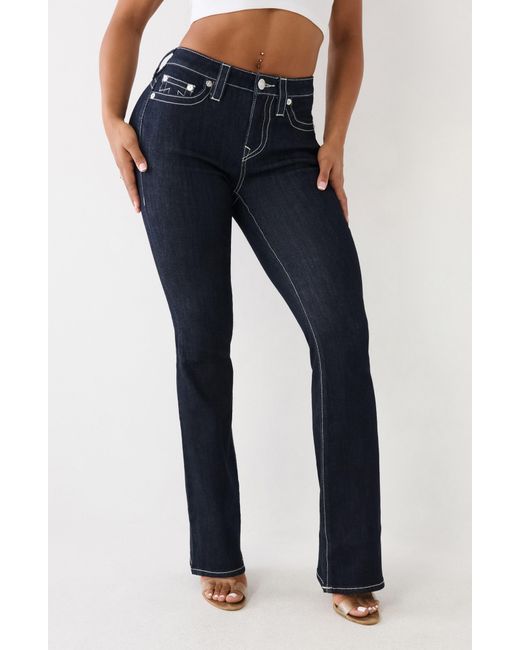 True Religion Blue Becca Mid Rise Bootcut Jeans