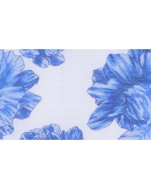 Vince Camuto Blue Lawn Floral Top