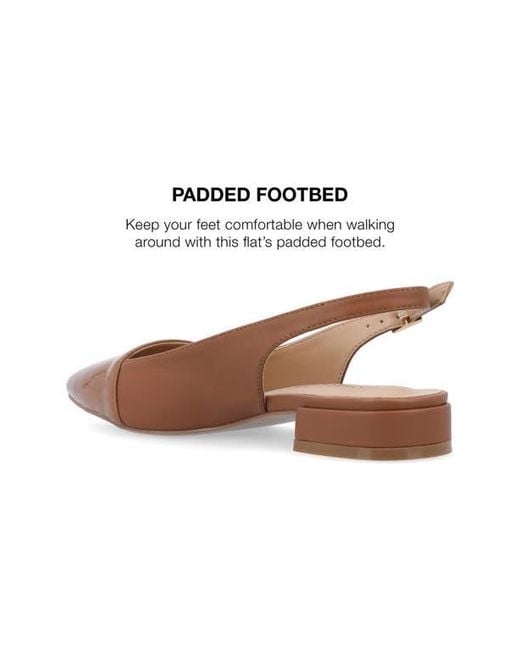 Journee Collection Brown Bertie Slingback Flat