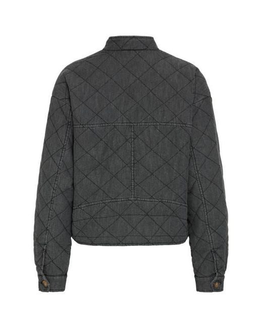Ichi Black Quilted Jacket