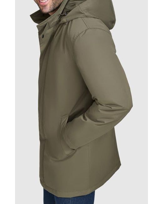 Cole Haan Hooded Raincoat in Green for Men Lyst