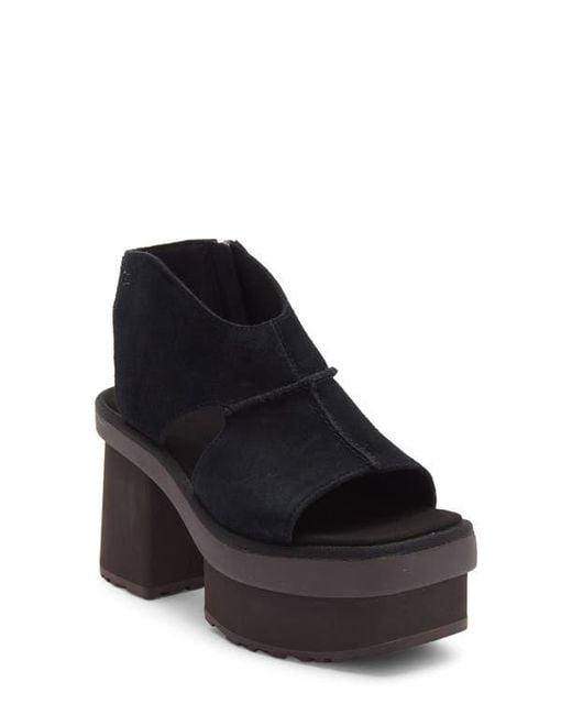 Ugg Black New Heights Platform Sandal