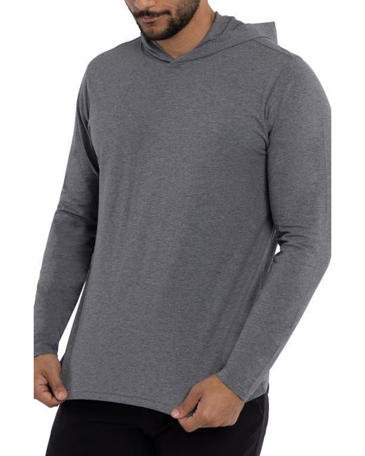 Xray Jeans Gray Long Sleeve Hooded T-Shirt for men