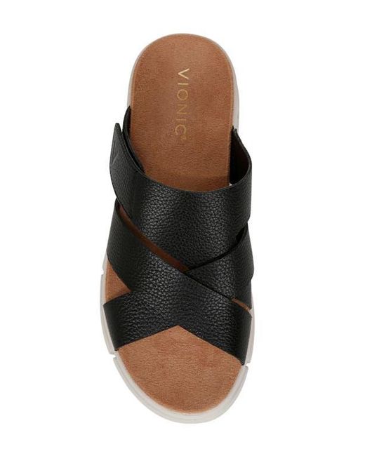Vionic Black Uptown Sunset Slide Sandal