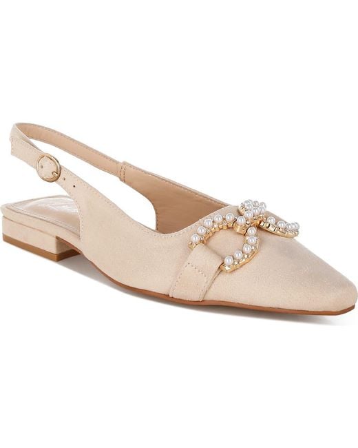 LONDON RAG White Salova Embellished Slingback Pump