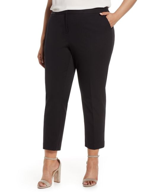 Vince Camuto Black Stretch Twill Crop Pants