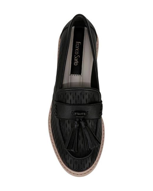 Franco Sarto Black Carolyn Low Tassel Loafer