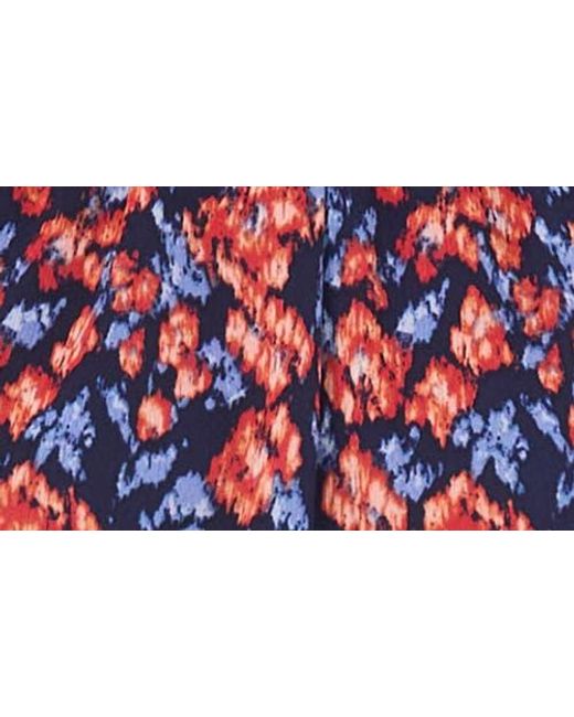 1.STATE Red Sleeveless Print Top