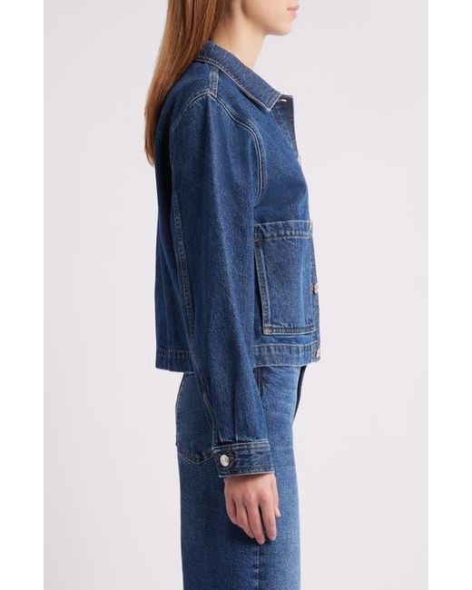 FRAME Blue The Patch Pocket Denim Jacket