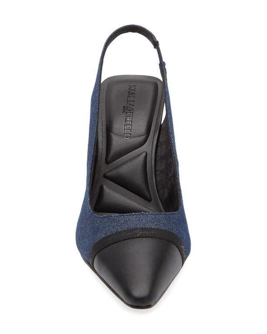 Karl Lagerfeld Blue Kinsley Slingback Pump