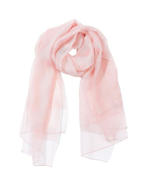 Saachi Pink Sparkle Sheer Silk Wrap