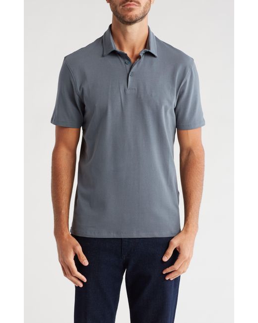 Kenneth Cole Blue Button Polo for men