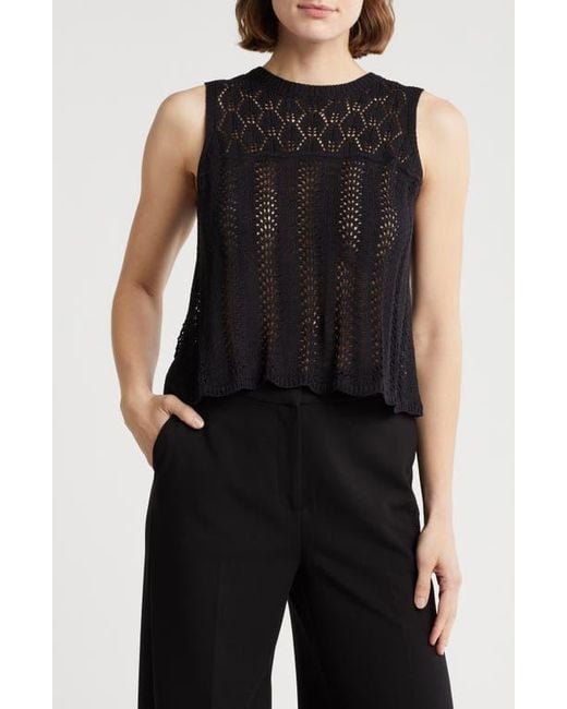 Love By Design Black Sofia Pointelle Tank