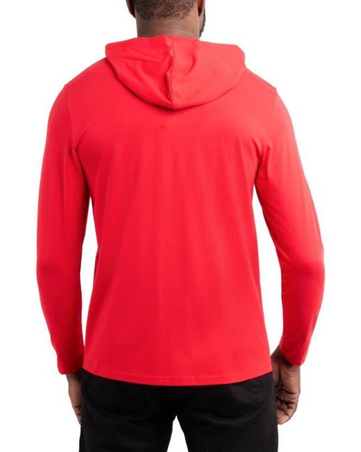Xray Jeans Red Long Sleeve Hooded T-Shirt for men