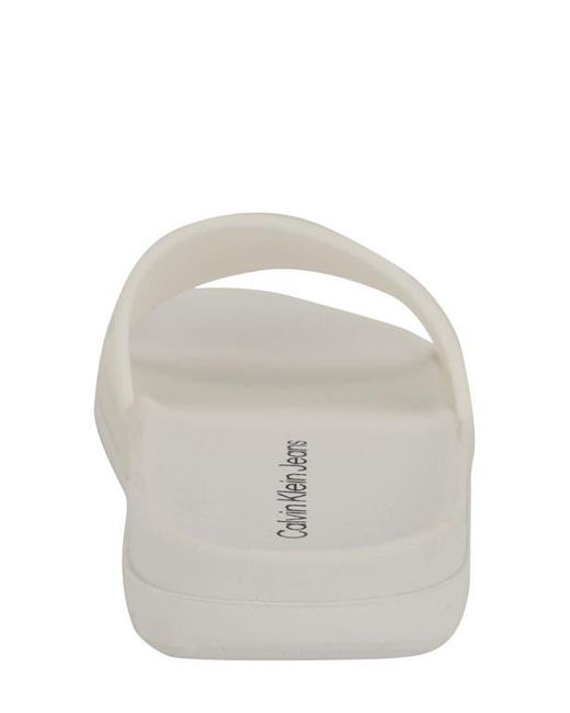 Calvin Klein White Barli Slide Sandal