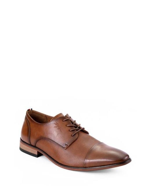 Tommy Hilfiger Brown Leather Derby Dress Shoes for men