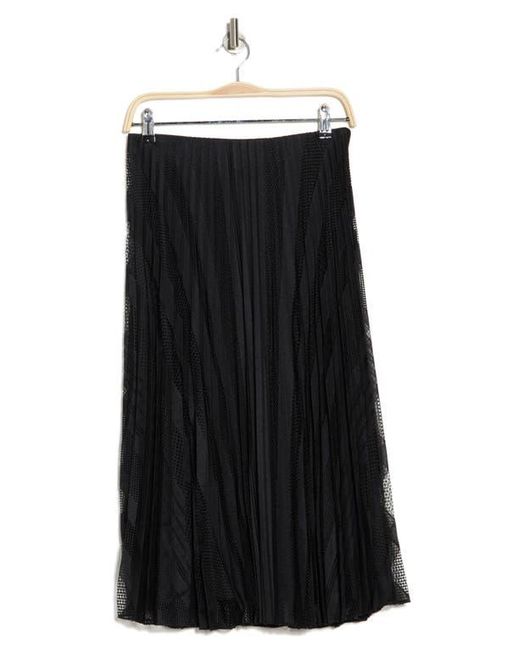 Theory Black Pleated Midi Skirt