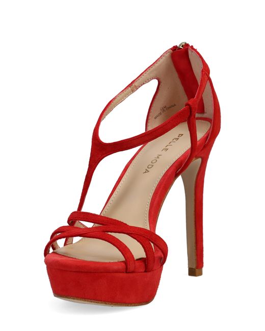 Pelle Moda Red Oneda Platform Sandal