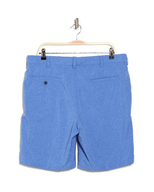 PGA TOUR Blue Comfort Heathered Shorts for men