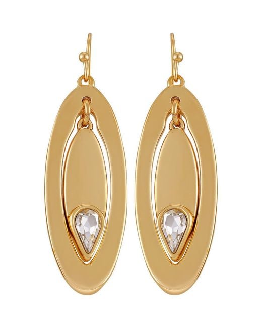 Vince Camuto Metallic Oval Drop Earrings
