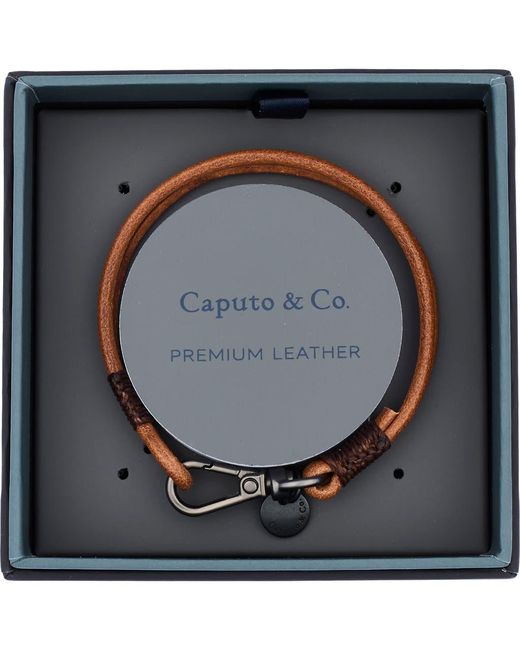 Caputo & Co. Blue Swivel Craftman Leather Bracelet for men