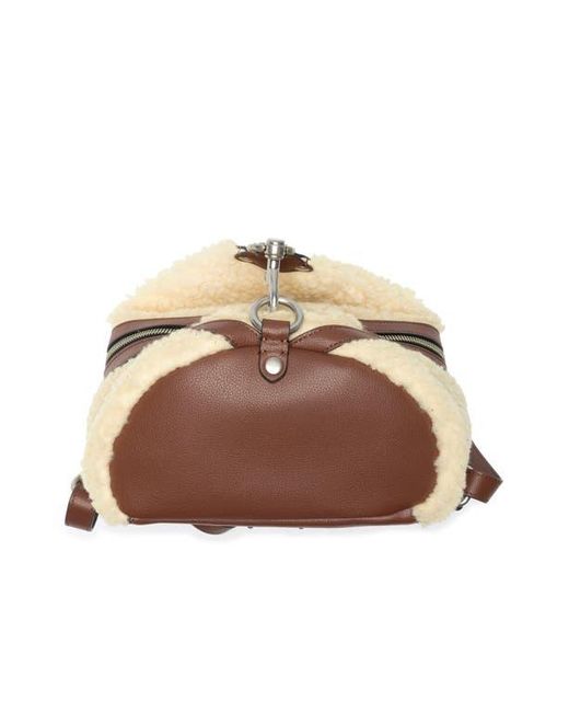 Rebecca Minkoff Julian Faux Fur Backpack in Natural Lyst
