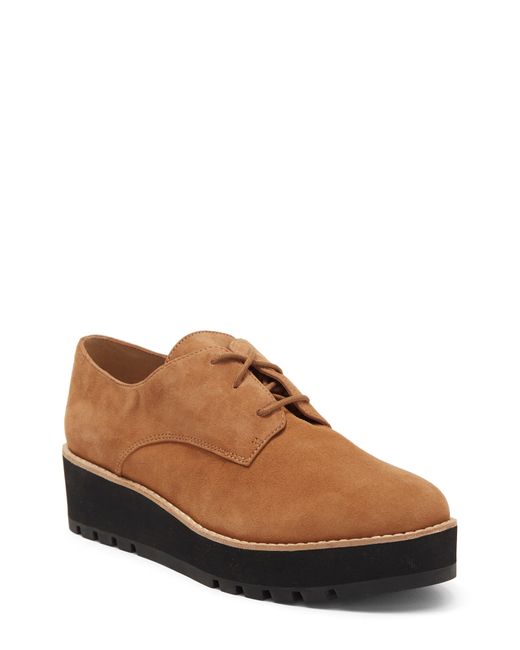 Eileen Fisher Eddy Suede Wedge Loafer In Tobacco At Nordstrom Rack in