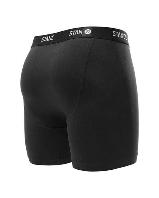 Stance Black Solid Boxer Briefs for men