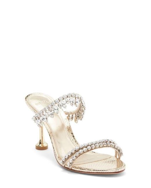 Alexandre Birman White Crystal Fringe Sandal