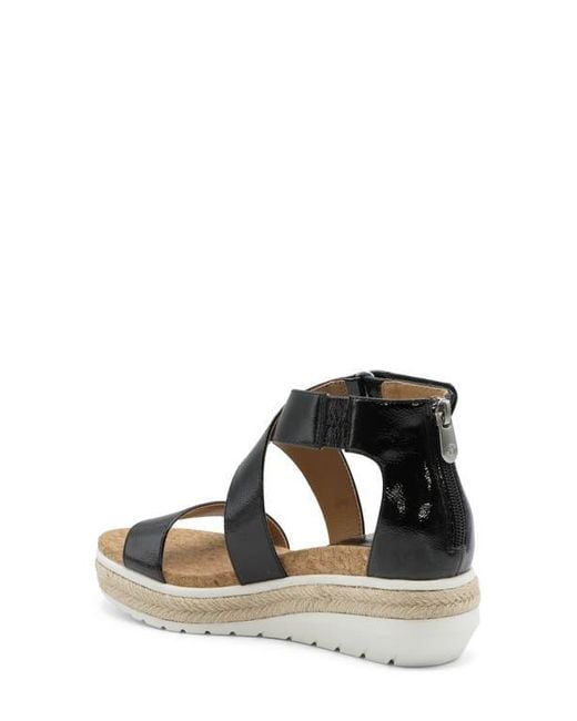Adrienne Vittadini Black Cape Ann Wedge Sandal