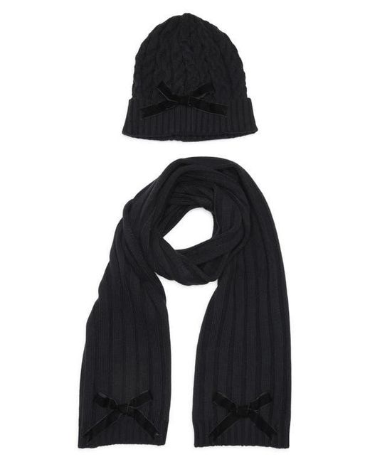 Kate Spade Bow Beanie & Scarf Gift Box Set in Black | Lyst display picture 1