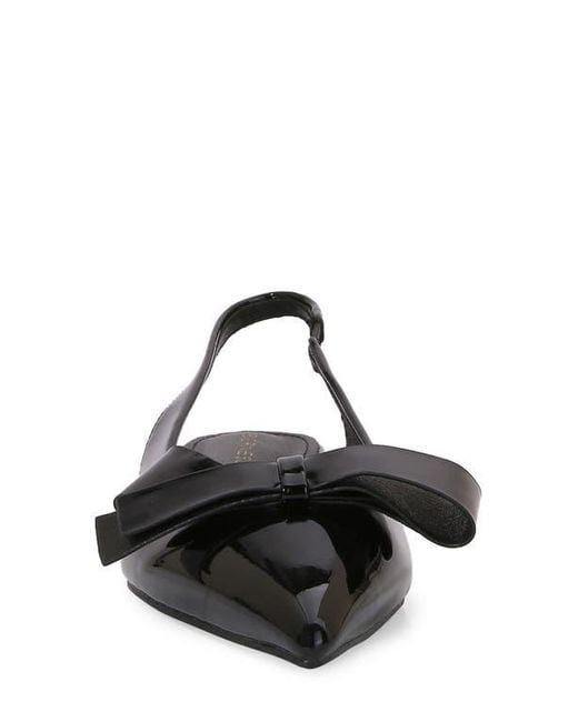 BERNESS Black Bow Slingback Flat