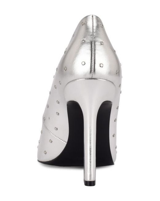 Nine West White Tenry Pointed Toe Pump