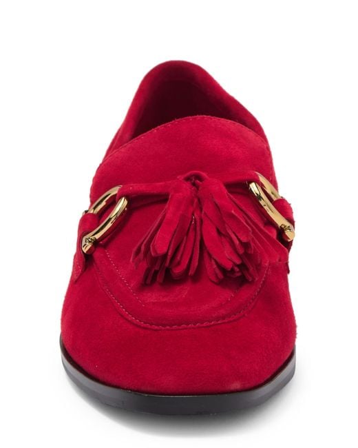 Jeffrey Velvit Tassel In Red Suede At Nordstrom Rack | Lyst