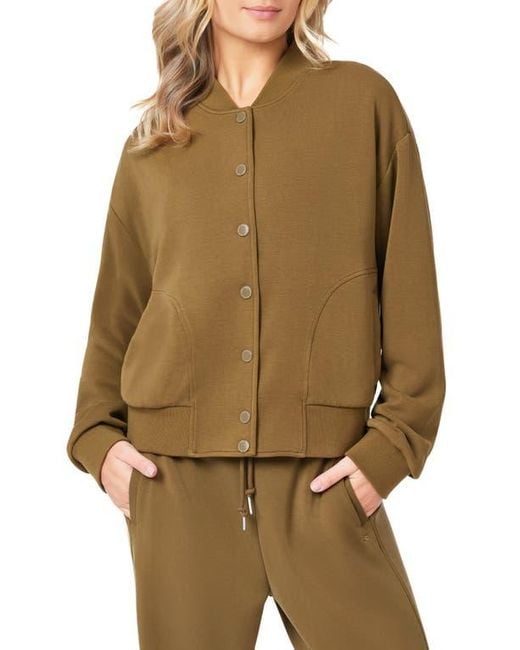 Scotch & Soda Brown Jersey Bomber Jacket